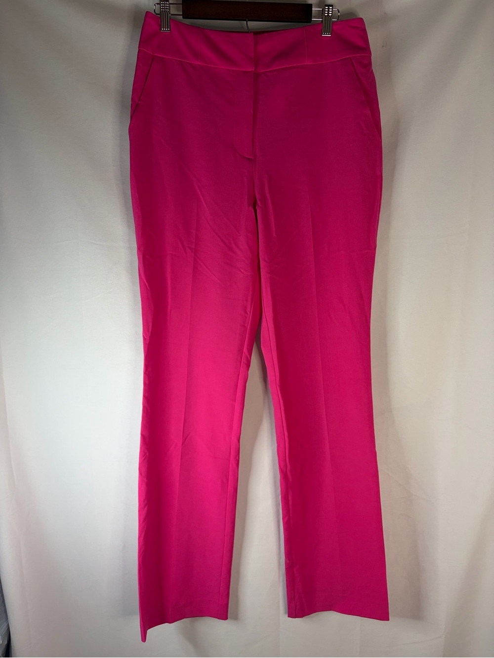 New York & Company Bright Pink Straight-Leg Dress Pants